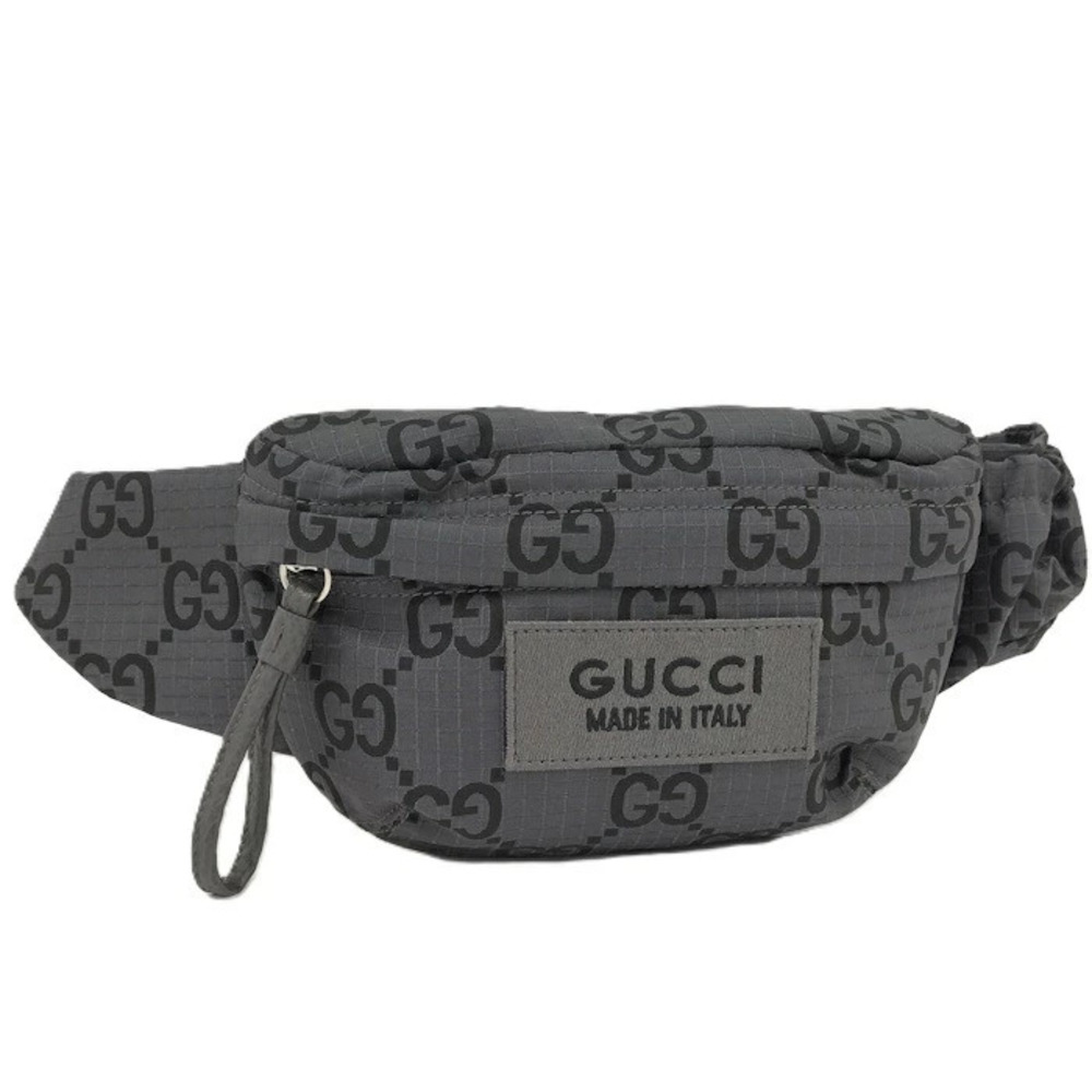 Gucci Waist Bag Body GG Leather Gray